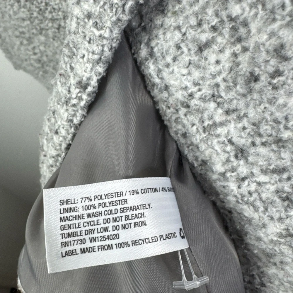 A New Day Collared Button-up Pocketed Double-Breasted Overcoat gray Women’s L - Picture 4 of 4